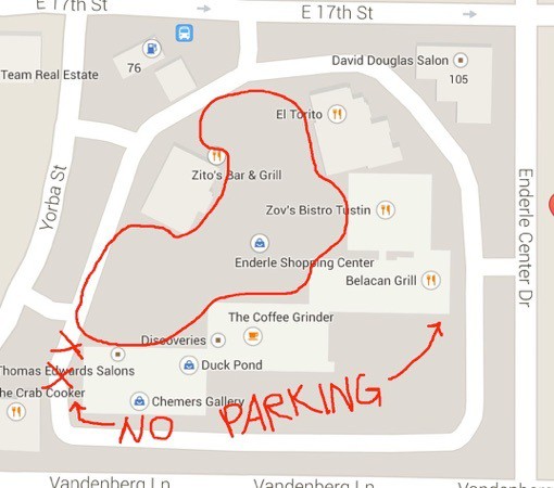 Enderle-Center-Parking-Map